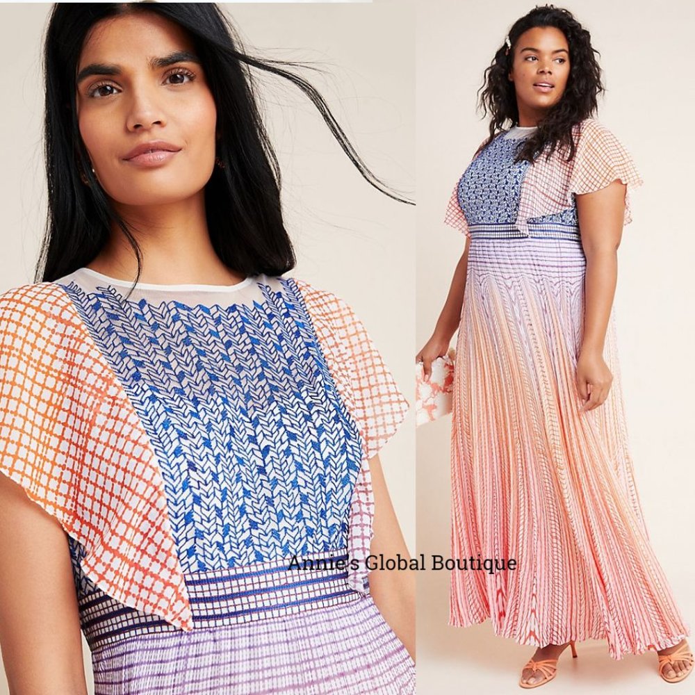 NWT ANTHROPOLOGIE Geisha Designs Savita Maxi Dress - Picture 5 of 16